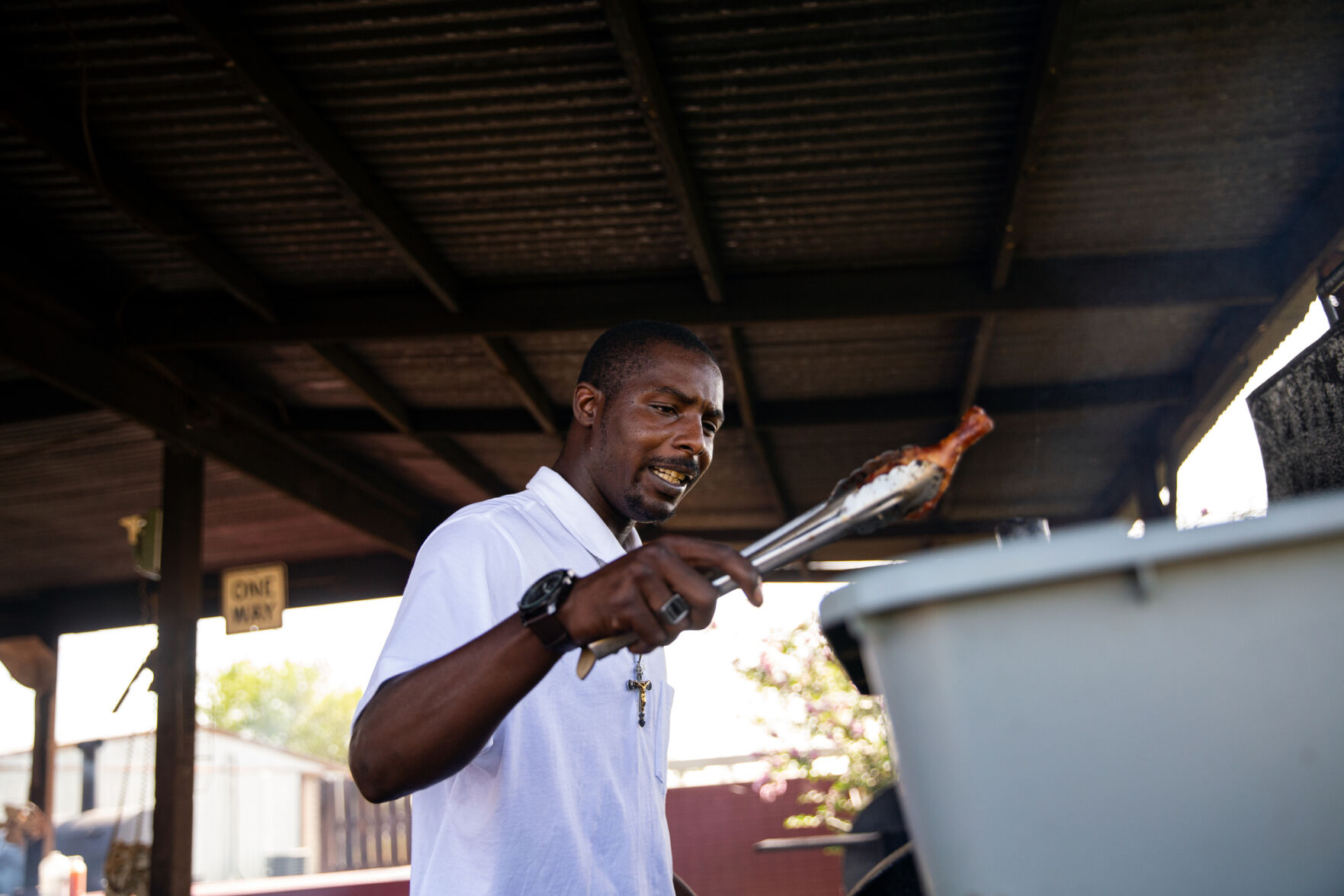 Johnny Smith, pitmaster.